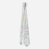 Unieke Pastel Muntgroene Olieverf Abstract Stropdas (Achterkant)