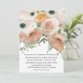 Unieke pastelbloemblaadjes Engelse bloemenbruilof Kaart (Staand voorkant)