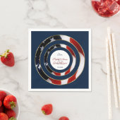 Unieke patriottische legant USA Flag Gold Weduwsch Servet (Insitu)