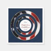 Unieke patriottische legant USA Flag Gold Weduwsch Servet (Voorkant)