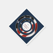 Unieke patriottische legant USA Flag Gold Weduwsch Servet (Hoek)