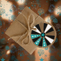 Unieke Patriottische Wagon Wheel Koper & Turquoise