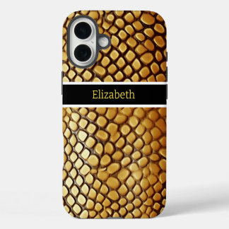 Unieke patronen van de huid van een giftige slang iPhone 16 plus hoesje