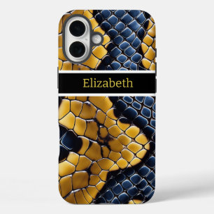 Unieke patronen van een levendige giftige slangenh iPhone 16 plus hoesje