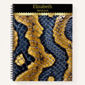 Unieke patronen van een levendige giftige slangenh notitieboek (Voorkant)
