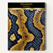 Unieke patronen van een levendige giftige slangenh notitieboek (Achterkant)