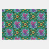 Unieke Patronen Wrapping Paper Flat Sheet Set van (Voorkant 3)