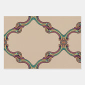 Unieke Patronen Wrapping Paper Flat Sheet Set van (Voorkant 2)