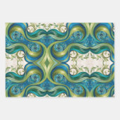 Unieke Patronen Wrapping Paper Flat Sheet Set van (Voorkant)