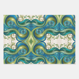 Unieke Patronen Wrapping Paper Flat Sheet Set van