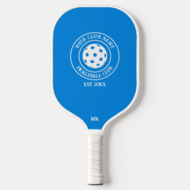Unieke peddel met je clubnaam en jaarblauw pickleball paddle