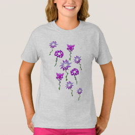 Unieke Perpetual Purple Flowers T-Shirt