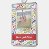 Unieke persoonlijke cadeautjes van de 40e verjaard verzilverd omlijst ornament (Links)