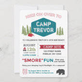 Unieke persoonlijke Camp Name Birthday Party Kaart (Voorkant)