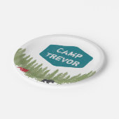 Unieke persoonlijke Camp Name Birthday Party Papieren Bordje (Gekanteld)