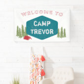Unieke persoonlijke Camp Name Birthday Party Spandoek (Insitu)