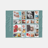 Unieke persoonlijke DIY aangepaste fotocollage Fleece Deken (Voorkant (Horizontaal))