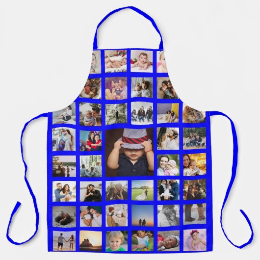 Unieke persoonlijke fotocollage schort (Voorkant)