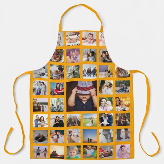 Unieke persoonlijke fotocollage schort (Voorkant)