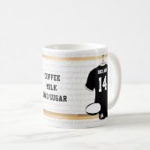 Unieke persoonlijke mokken van Rugby Fan (Voorkant rechts)