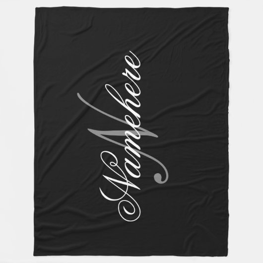Unieke persoonlijke naam Monogram groot formaat Fleece Deken (Voorkant)