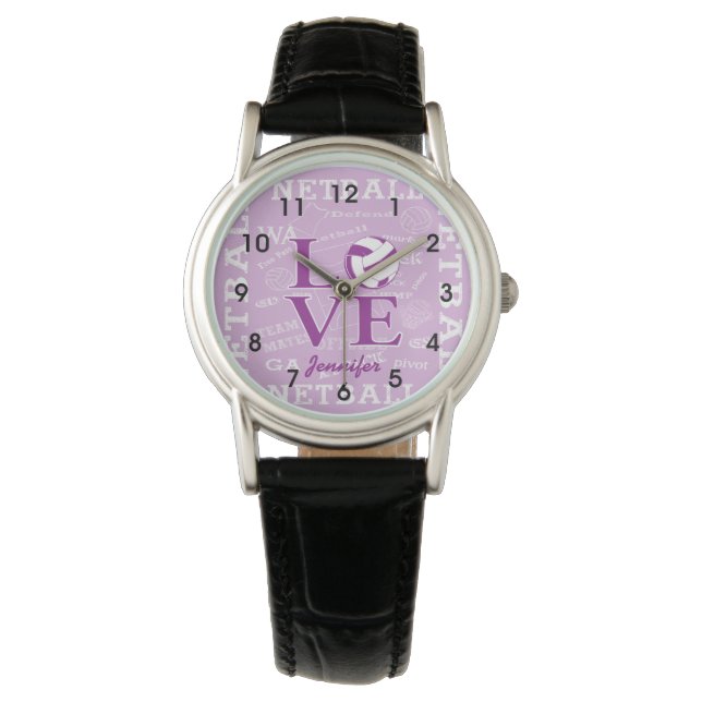 Unieke persoonlijke netball horloge (Voorkant)