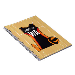 Unieke persoonlijke netball notitieboek