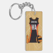 Unieke persoonlijke netball sleutelhanger (Voorkant Links)