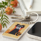 Unieke persoonlijke netball sleutelhanger (Voorkant Rechts)