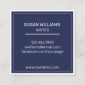 Unieke perzik bloemen modern vierkante visitekaartje (Achterkant)