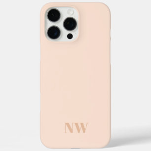 Unieke perziknaam initialen monogram iPhone 16 pro max hoesje