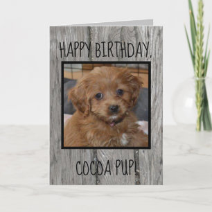 Unieke Pet Birthday van Eigenaar Foto Dog Cat Text Kaart