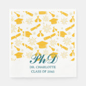 Unieke PHD Afstudeerfeest Servet (Voorkant)