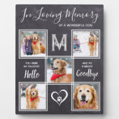 Unieke Photo Collage Dog Memorial Fotoplaat (Voorkant)