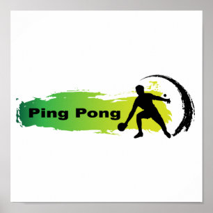 Unieke pingpong poster