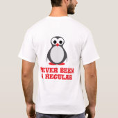 Unieke pinguïn "Nooit een gewone geweest" T-shirt (Achterkant)