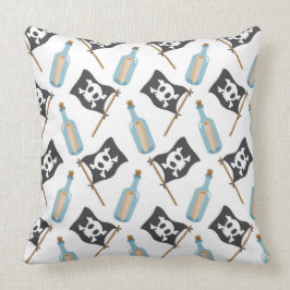 Unieke piraat Jolly Roger Flag Message Bottle Kussen