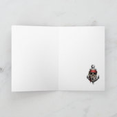 Unieke Pirate Skull Verjaardag Kaart (Binnen)
