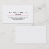 Unieke, platte, zwarte minimalistisch visitekaartje (Voorkant / Achterkant)