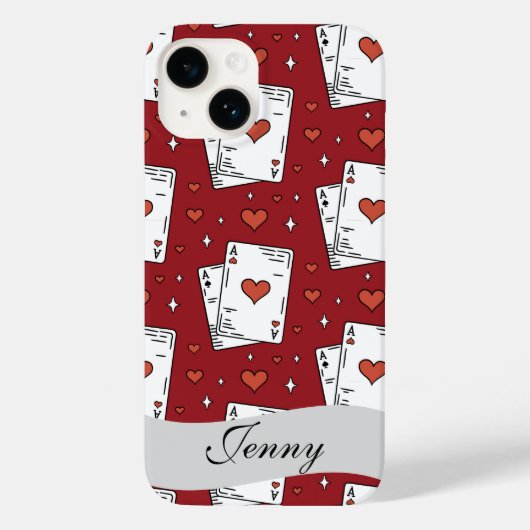 Unieke Poker Thema Case-Mate iPhone Case (Achterkant)