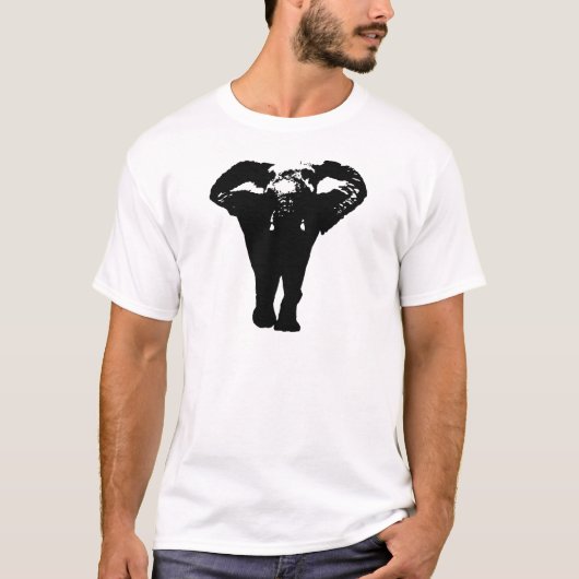 Unieke Pop Art Olifant T-shirt (Voorkant)