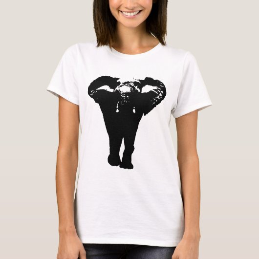 Unieke Pop Art Olifant T-shirt (Voorkant)