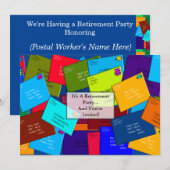 Unieke POSTAL WORKER Retirement Invitations II Kaart (Voorkant / Achterkant)