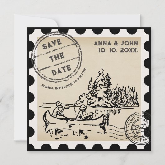 Unieke postzegel Bewaar de datum Kaart (Voorkant)