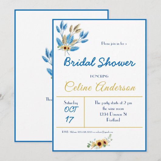 Unieke Pre-Wedding Celebration Kaart (Voorkant / Achterkant)