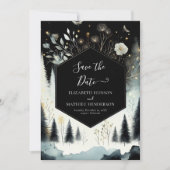 Unieke Printable Enchanted Forest Wedding Save The Date (Voorkant)