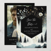 Unieke Printable Enchanted Forest Wedding Save The Date (Voorkant / Achterkant)