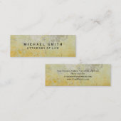 Unieke procureur bij Law Yellow Mortar Wall Design Mini Visitekaartje (Voorkant / Achterkant)