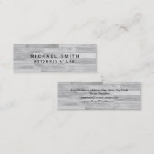 Unieke procureur bij wetsgrijs parquet-ontwerp mini visitekaartje (Voorkant / Achterkant)