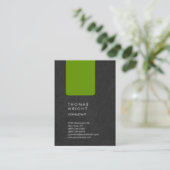 Unieke professionele grijs groen visitekaartje (Staand voorkant)